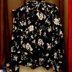 Floral print button up shirt
